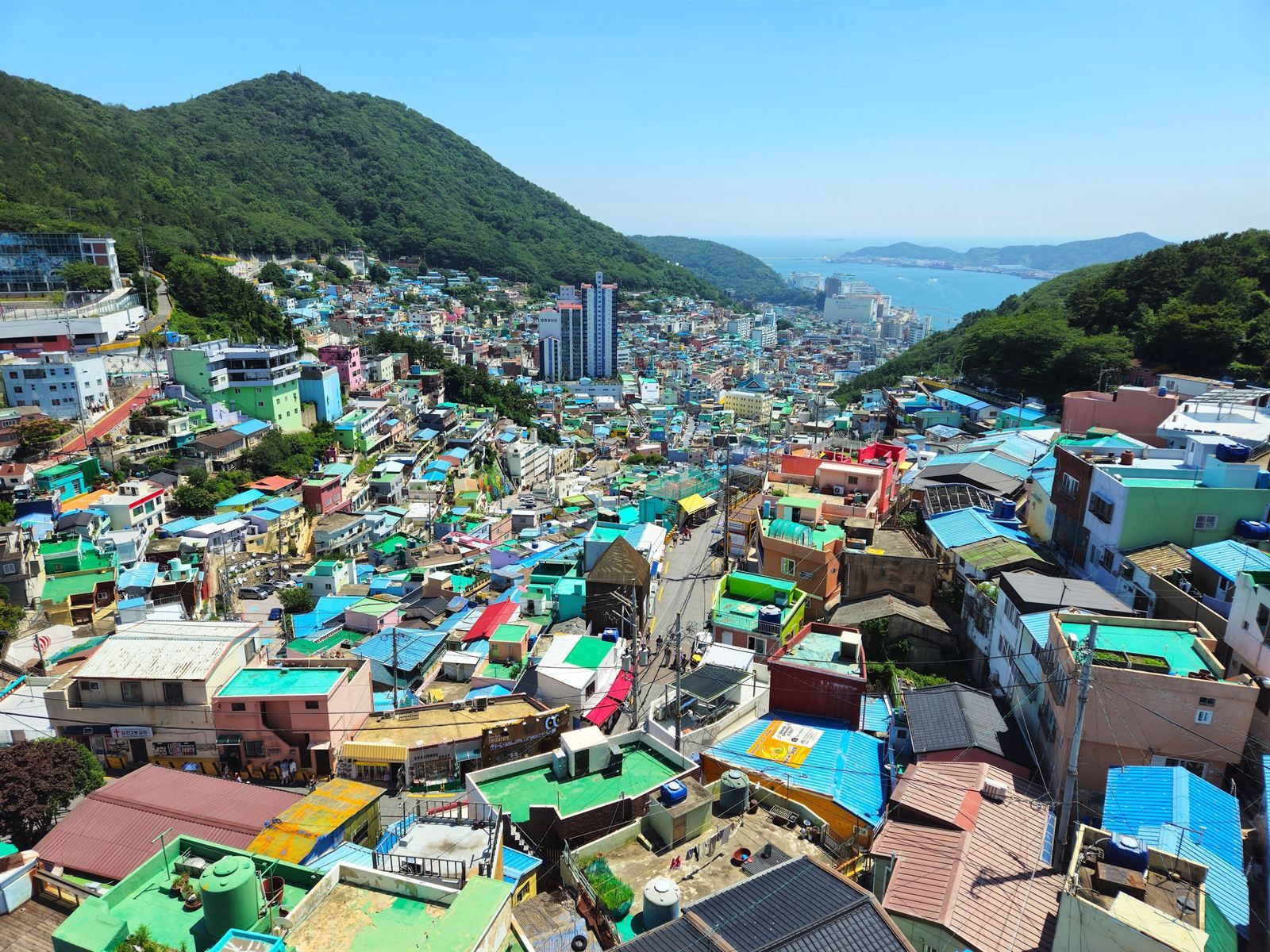 Pastel hillside houses of Gamcheon Culture Village, Busan