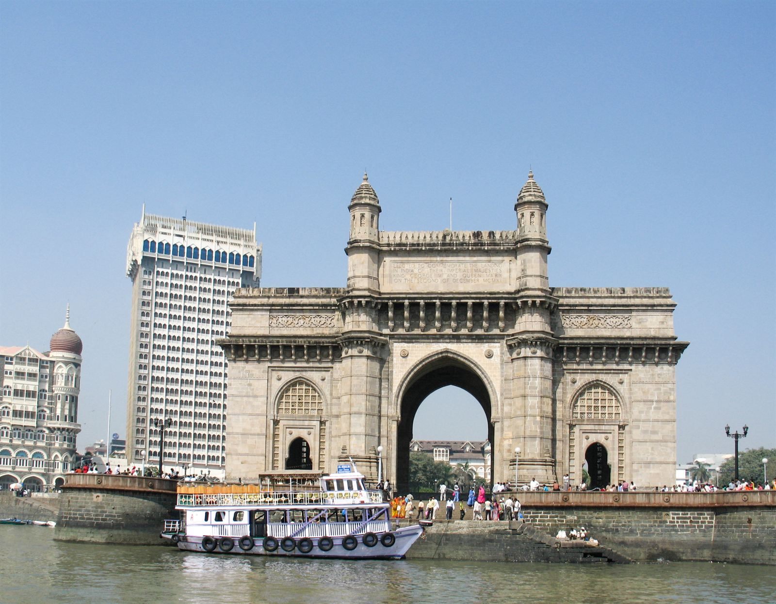 Gateway of India arch on the Mumbai waterfront