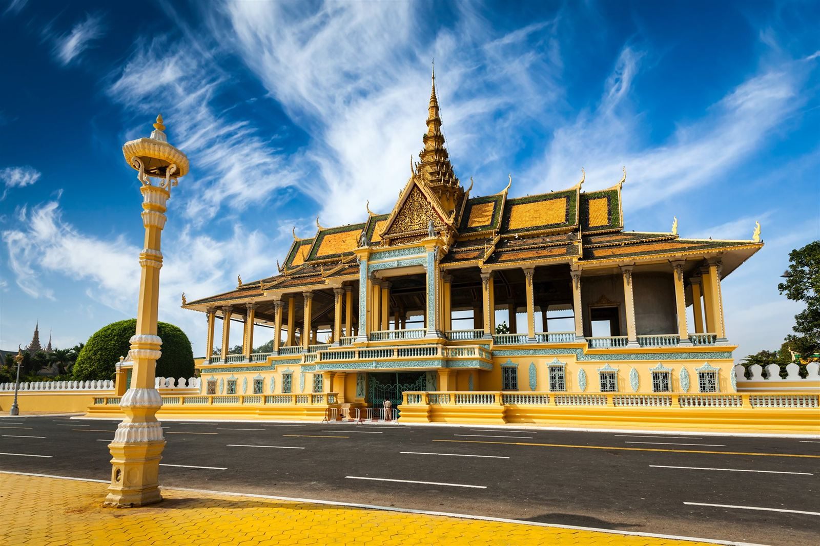 Golden spires of the Royal Palace in Phnom Penh, Cambodia